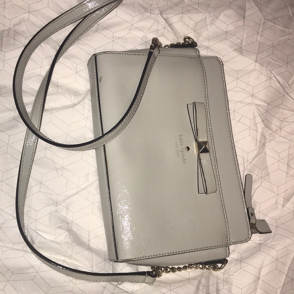 Grey satchel purse